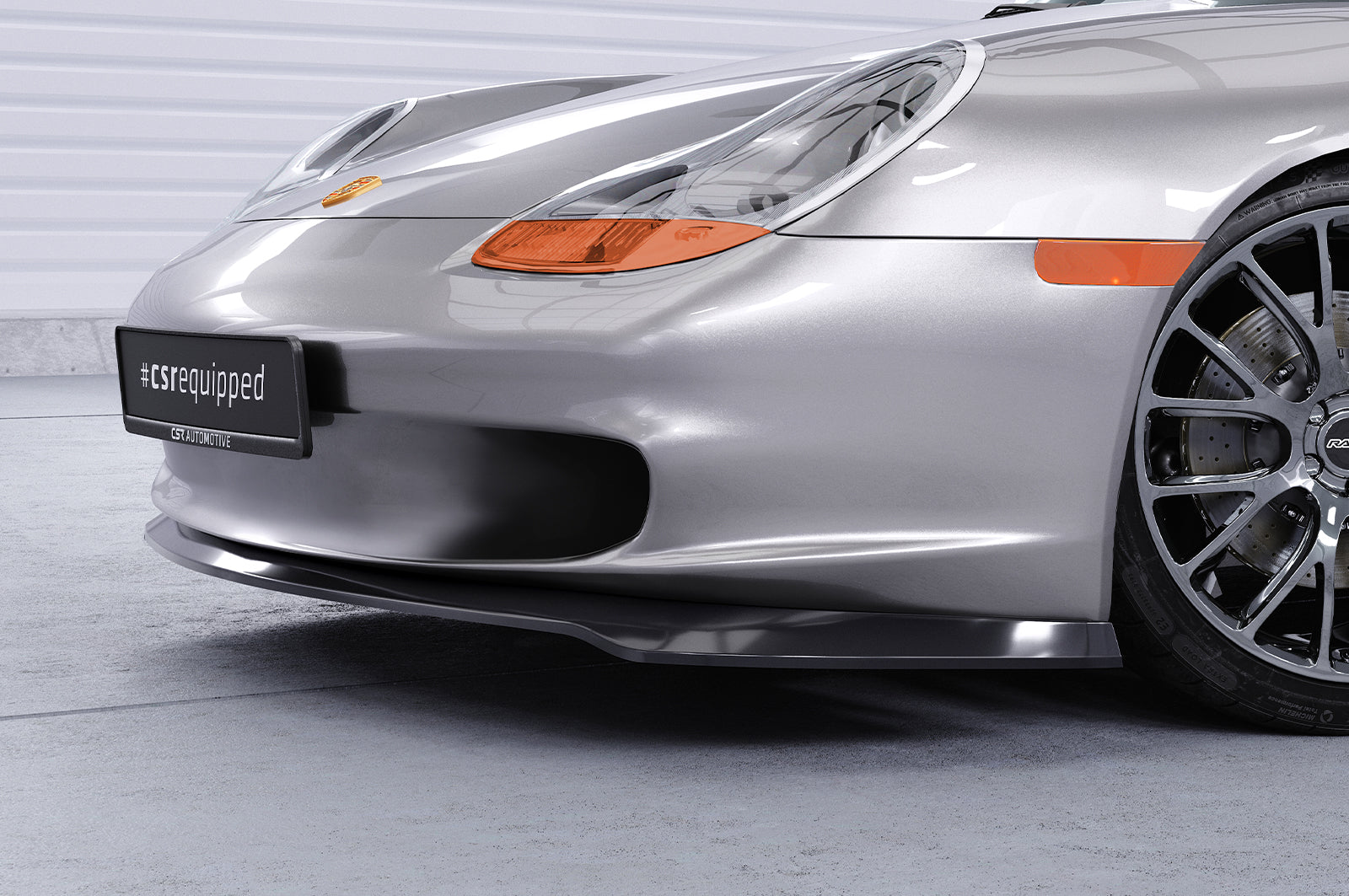 CSR Frontspoiler | Cup-Spoilerlippe mit ABE für Porsche 986 Boxster CSL600-S Strukturiert schwarz matt (keine Lackierung erforderlich)
