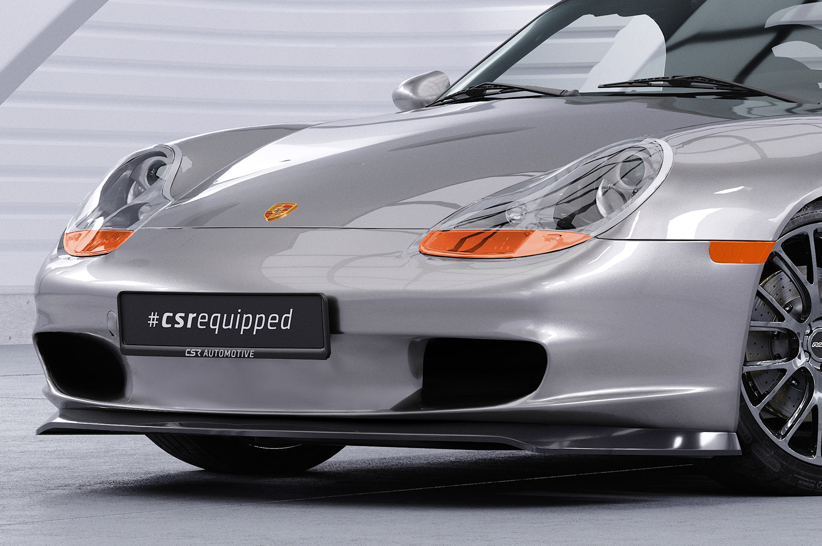 CSR Frontspoiler | Cup-Spoilerlippe mit ABE für Porsche 986 Boxster CSL600-L Unlackiert roh (Lackierung erforderlich)