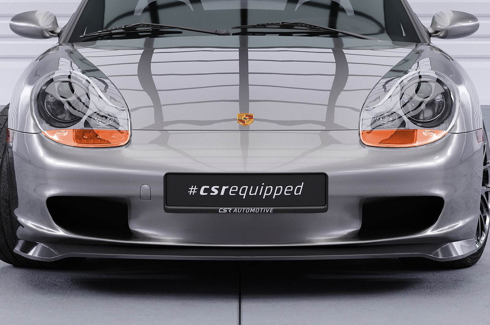 CSR Frontspoiler | Cup-Spoilerlippe mit ABE für Porsche 986 Boxster CSL600-S Strukturiert schwarz matt (keine Lackierung erforderlich)