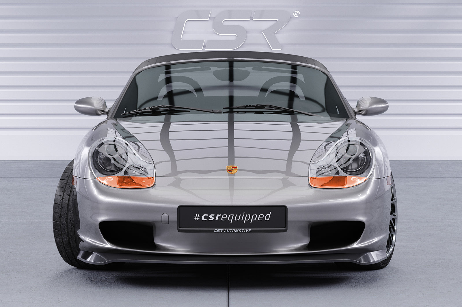 CSR Frontspoiler | Cup-Spoilerlippe mit ABE für Porsche 986 Boxster CSL600-G Glossy schwarz Hochglanz (keine Lackierung erforderlich)