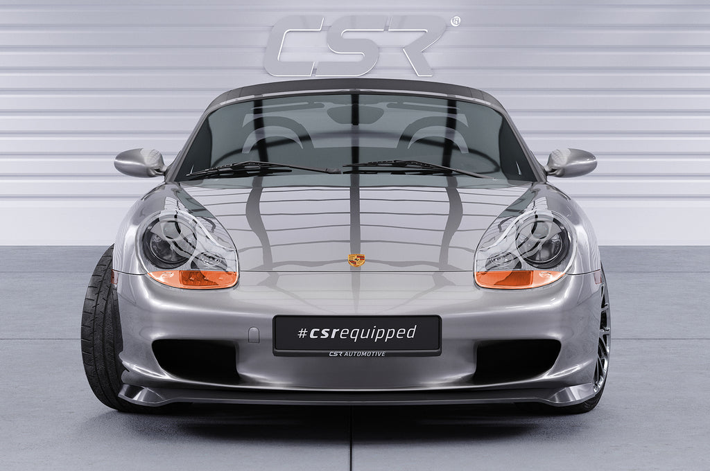 CSR Frontspoiler | Cup-Spoilerlippe mit ABE für Porsche 986 Boxster CSL600-S Strukturiert schwarz matt (keine Lackierung erforderlich)