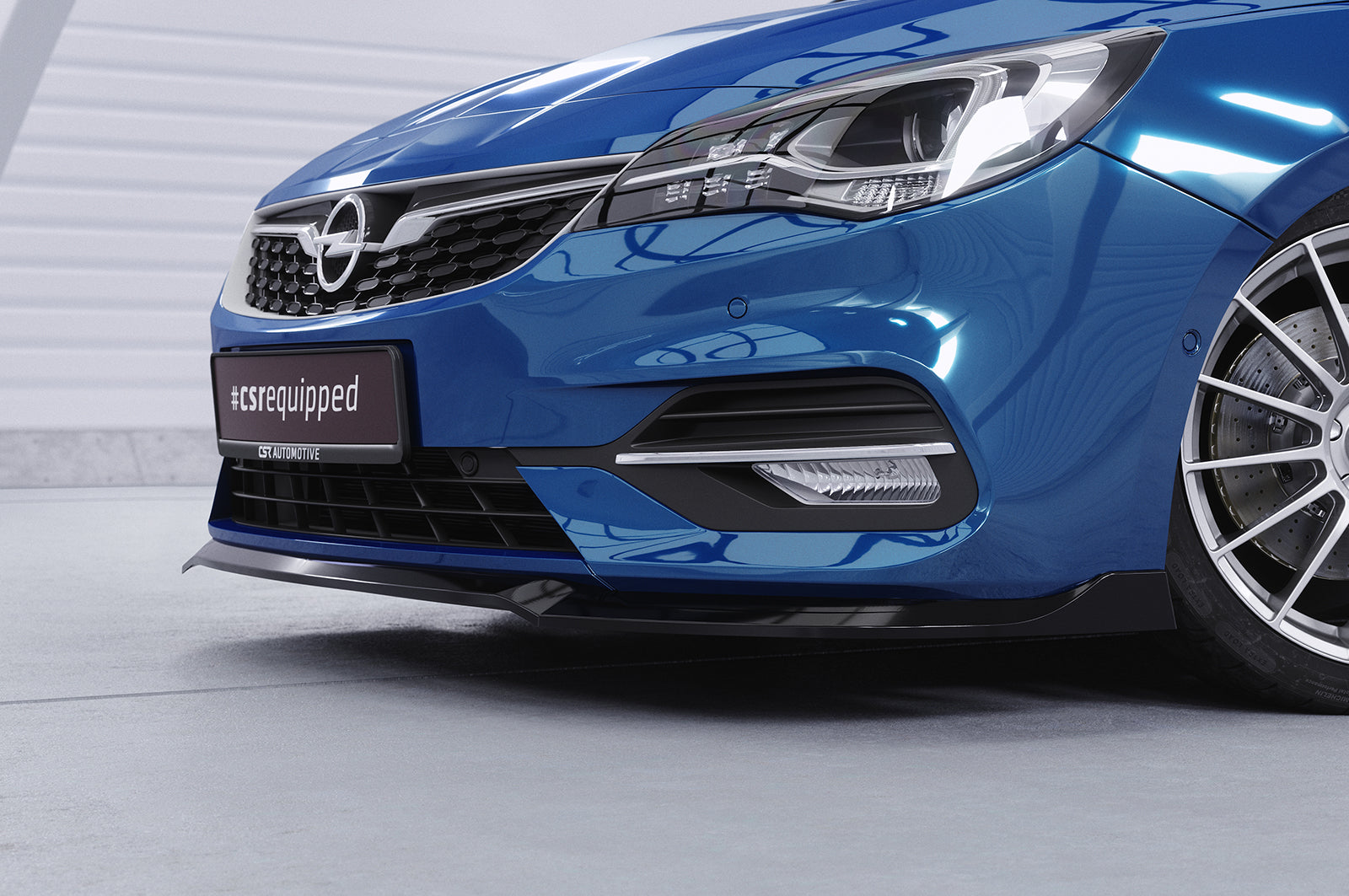 CSR Frontspoiler | Cup-Spoilerlippe mit ABE für Opel Astra K CSL601-S Strukturiert schwarz matt (keine Lackierung erforderlich)