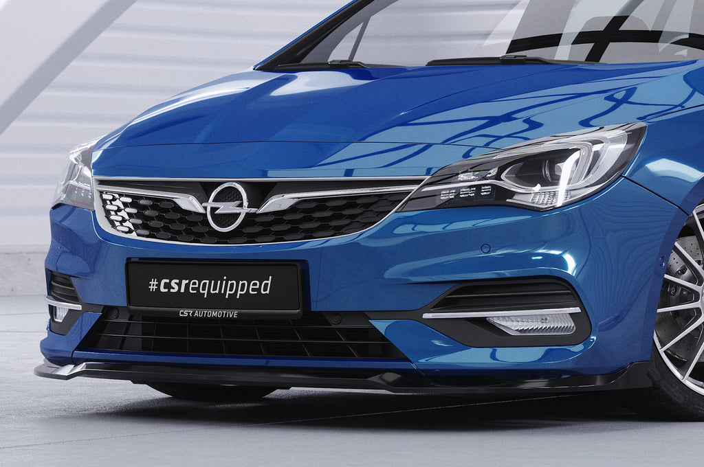 CSR Frontspoiler | Cup-Spoilerlippe mit ABE für Opel Astra K CSL601-S Strukturiert schwarz matt (keine Lackierung erforderlich)