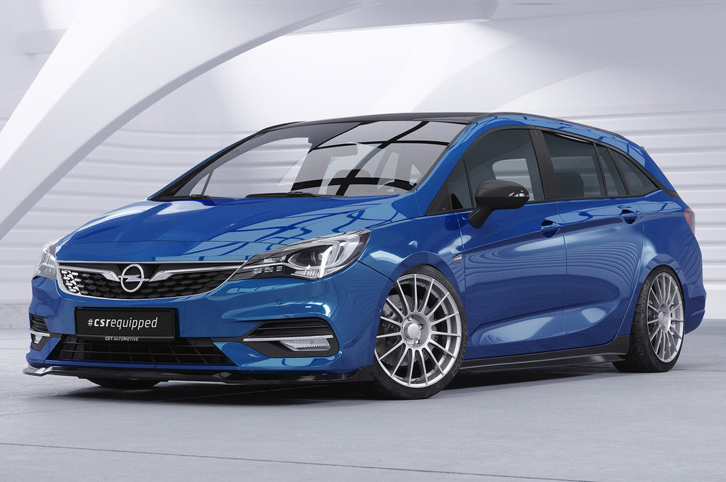 CSR Frontspoiler | Cup-Spoilerlippe mit ABE für Opel Astra K CSL601-S Strukturiert schwarz matt (keine Lackierung erforderlich)