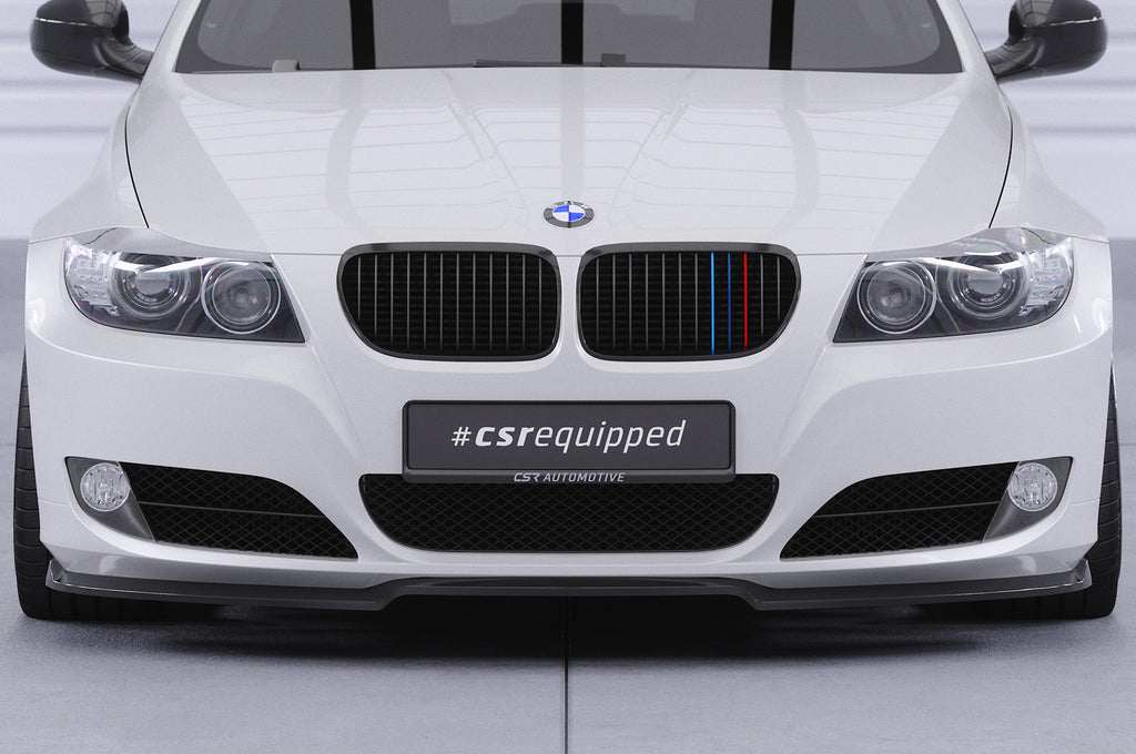 CSR Frontspoiler | Cup-Spoilerlippe mit ABE für BMW 3er E90/ E91 LCI CSL602-S Strukturiert schwarz matt (keine Lackierung erforderlich)