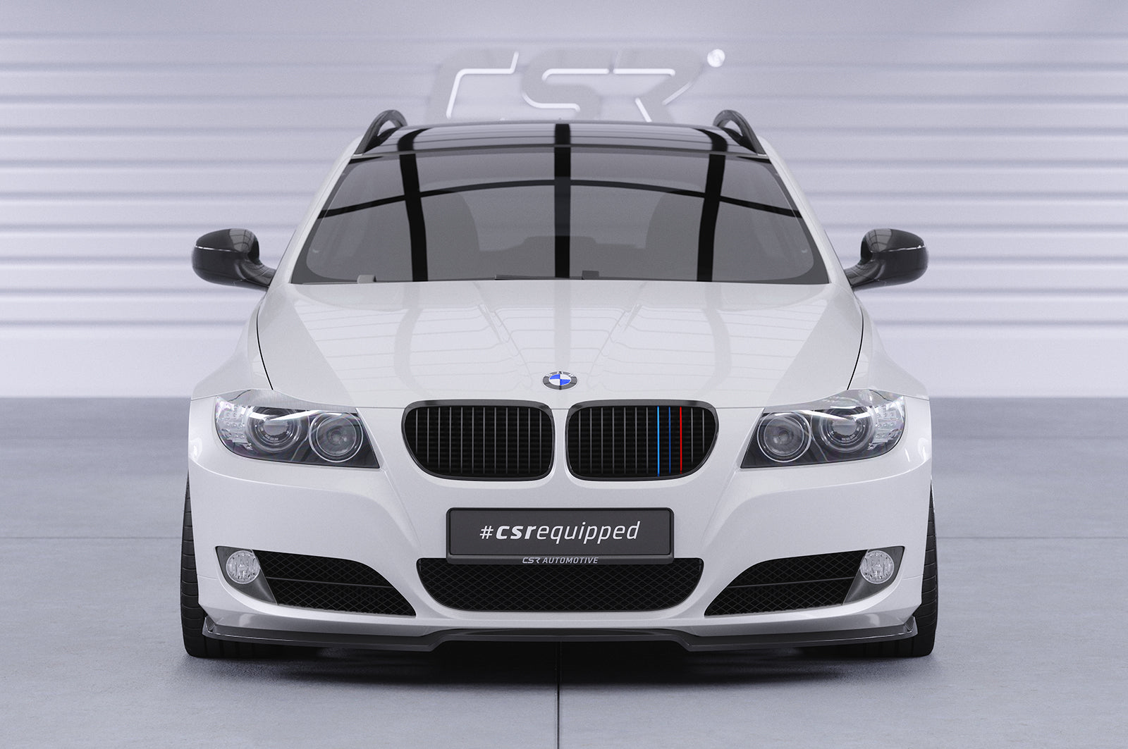 CSR Frontspoiler | Cup-Spoilerlippe mit ABE für BMW 3er E90/ E91 LCI CSL602-S Strukturiert schwarz matt (keine Lackierung erforderlich)