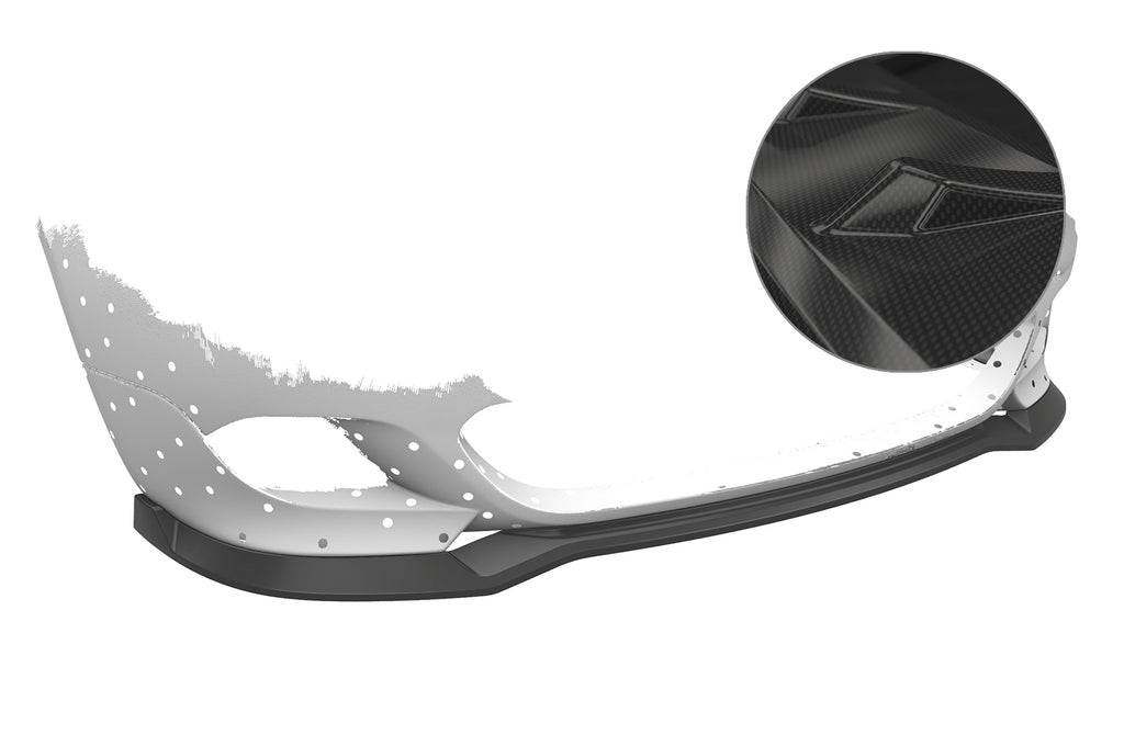 CSR Frontspoiler | Cup-Spoilerlippe mit ABE für BMW 5er E60/E61 M-Paket CSR-CSL603-C Carbon Look Hochglanz (keine Lackierung erforderlich)
