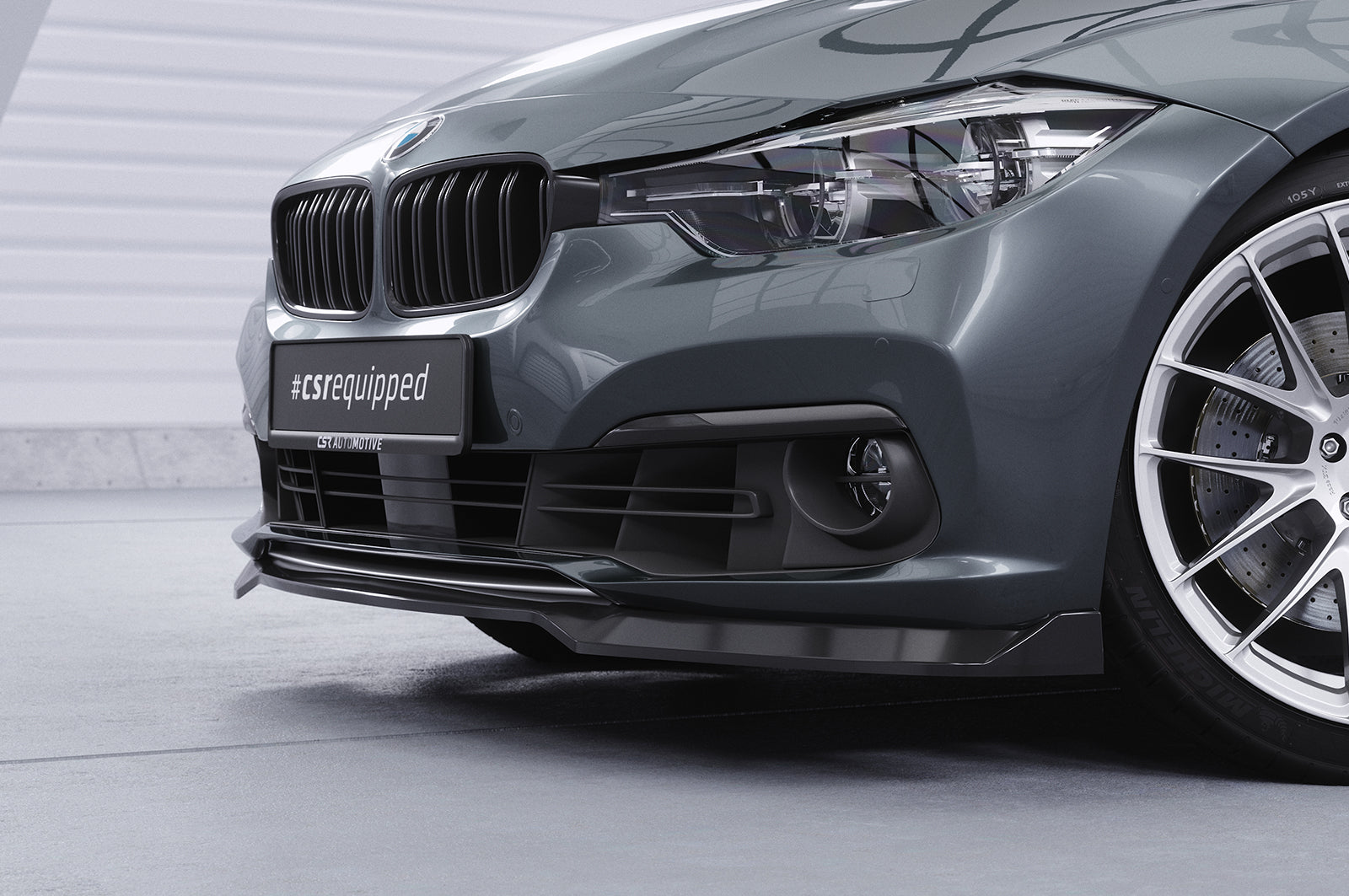 CSR Frontspoiler | Cup-Spoilerlippe mit ABE für BMW 3er F30/F31 LCI CSL604-L Unlackiert roh (Lackierung erforderlich)