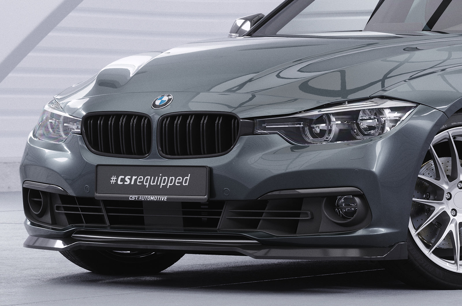 CSR Frontspoiler | Cup-Spoilerlippe mit ABE für BMW 3er F30/F31 LCI CSL604-L Unlackiert roh (Lackierung erforderlich)