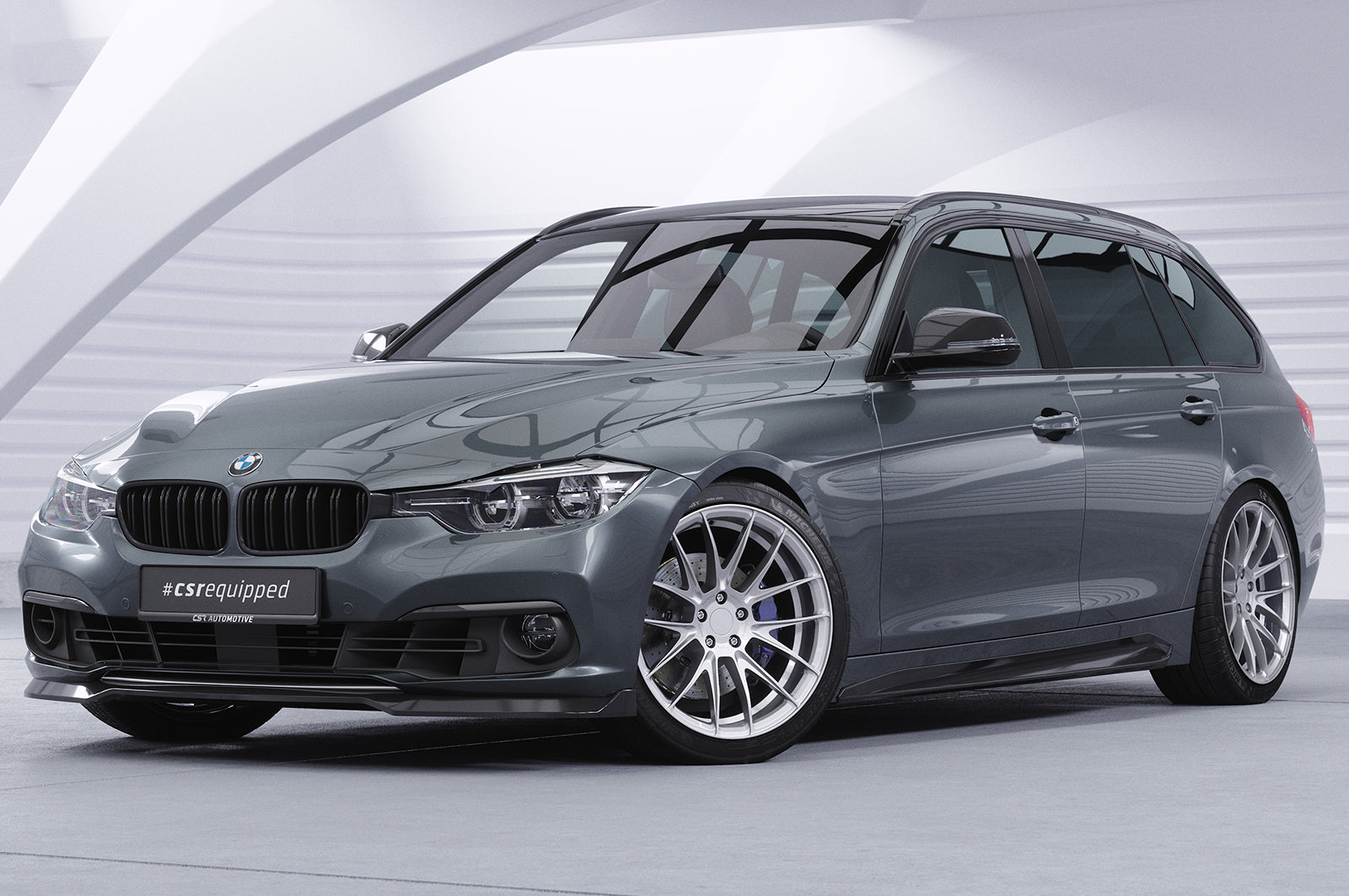 CSR Frontspoiler | Cup-Spoilerlippe mit ABE für BMW 3er F30/F31 LCI CSL604-G Glossy schwarz Hochglanz (keine Lackierung erforderlich)
