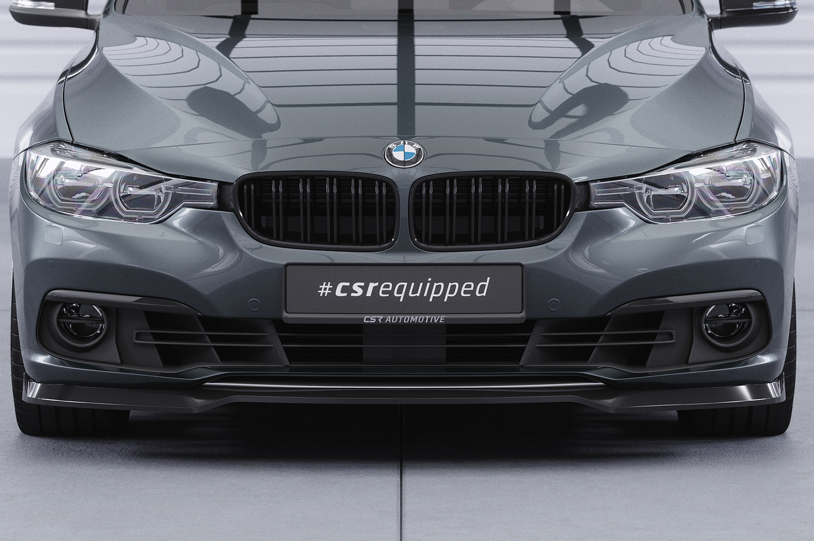 CSR Frontspoiler | Cup-Spoilerlippe mit ABE für BMW 3er F30/F31 LCI CSL604-G Glossy schwarz Hochglanz (keine Lackierung erforderlich)