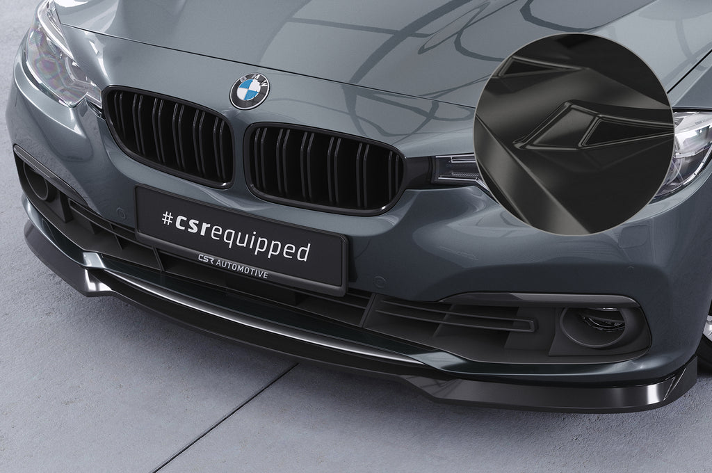CSR Frontspoiler | Cup-Spoilerlippe mit ABE für BMW 3er F30/F31 LCI CSL604-G Glossy schwarz Hochglanz (keine Lackierung erforderlich)