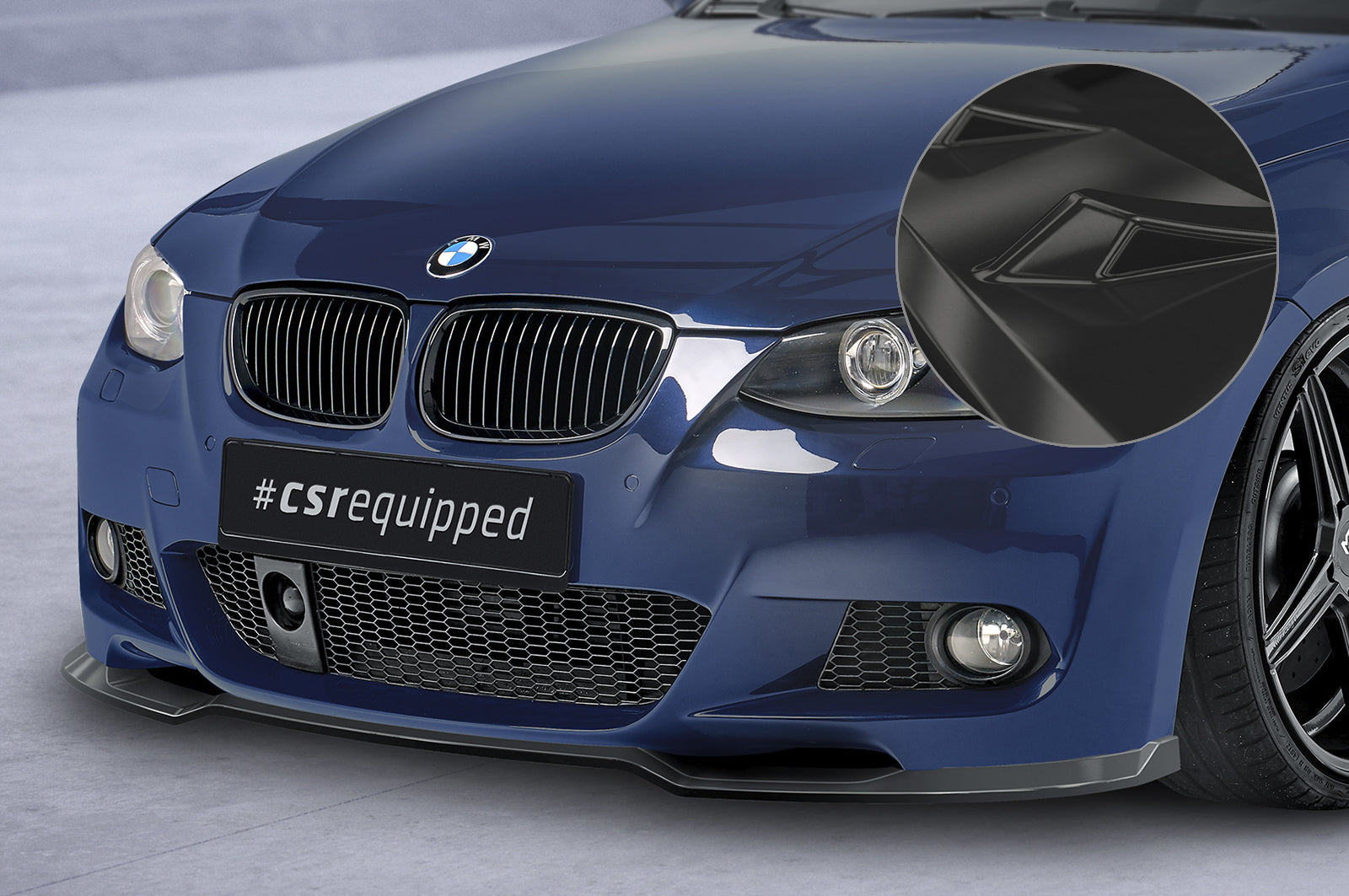 CSR Frontspoiler | Cup-Spoilerlippe mit ABE für BMW 3er E92/E93 M-Paket CSL605-G Glossy schwarz Hochglanz (keine Lackierung erforderlich)