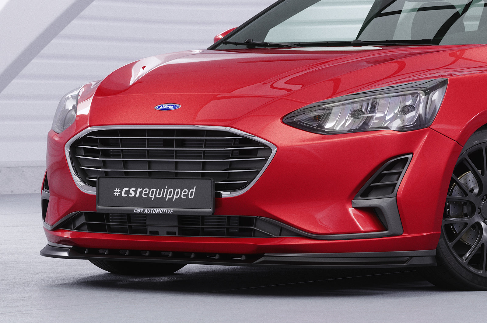 CSR Frontspoiler | Cup-Spoilerlippe mit ABE für Ford Focus MK4 CSL606-L Unlackiert roh (Lackierung erforderlich)