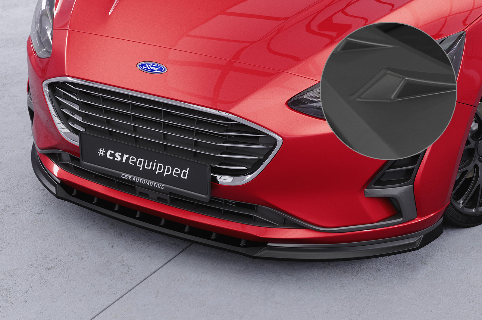 CSR Frontspoiler | Cup-Spoilerlippe mit ABE für Ford Focus MK4 CSL606-L Unlackiert roh (Lackierung erforderlich)
