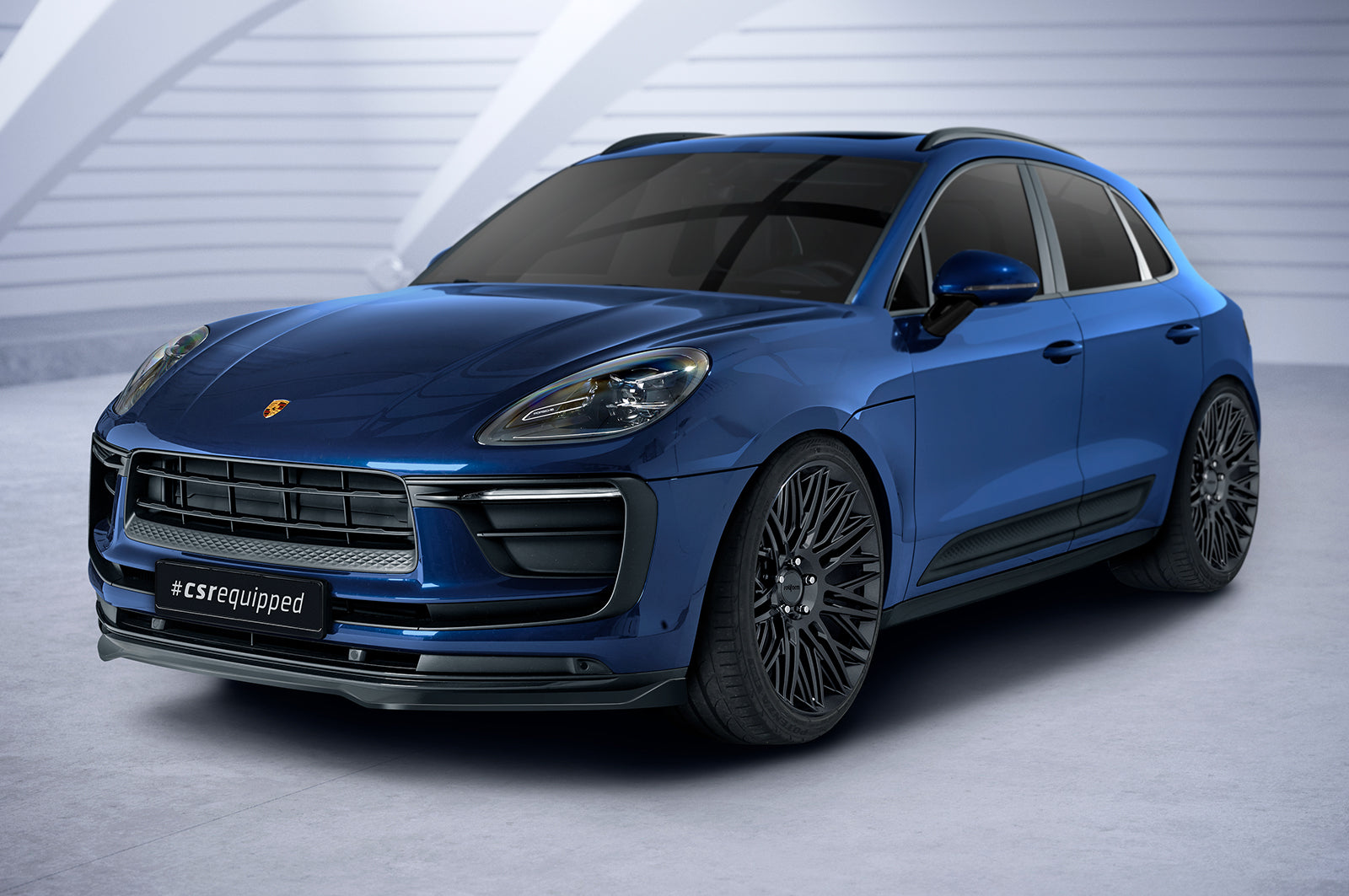 CSR Frontspoiler | Cup-Spoilerlippe mit ABE für Porsche Macan CSL608-L Unlackiert roh (Lackierung erforderlich)