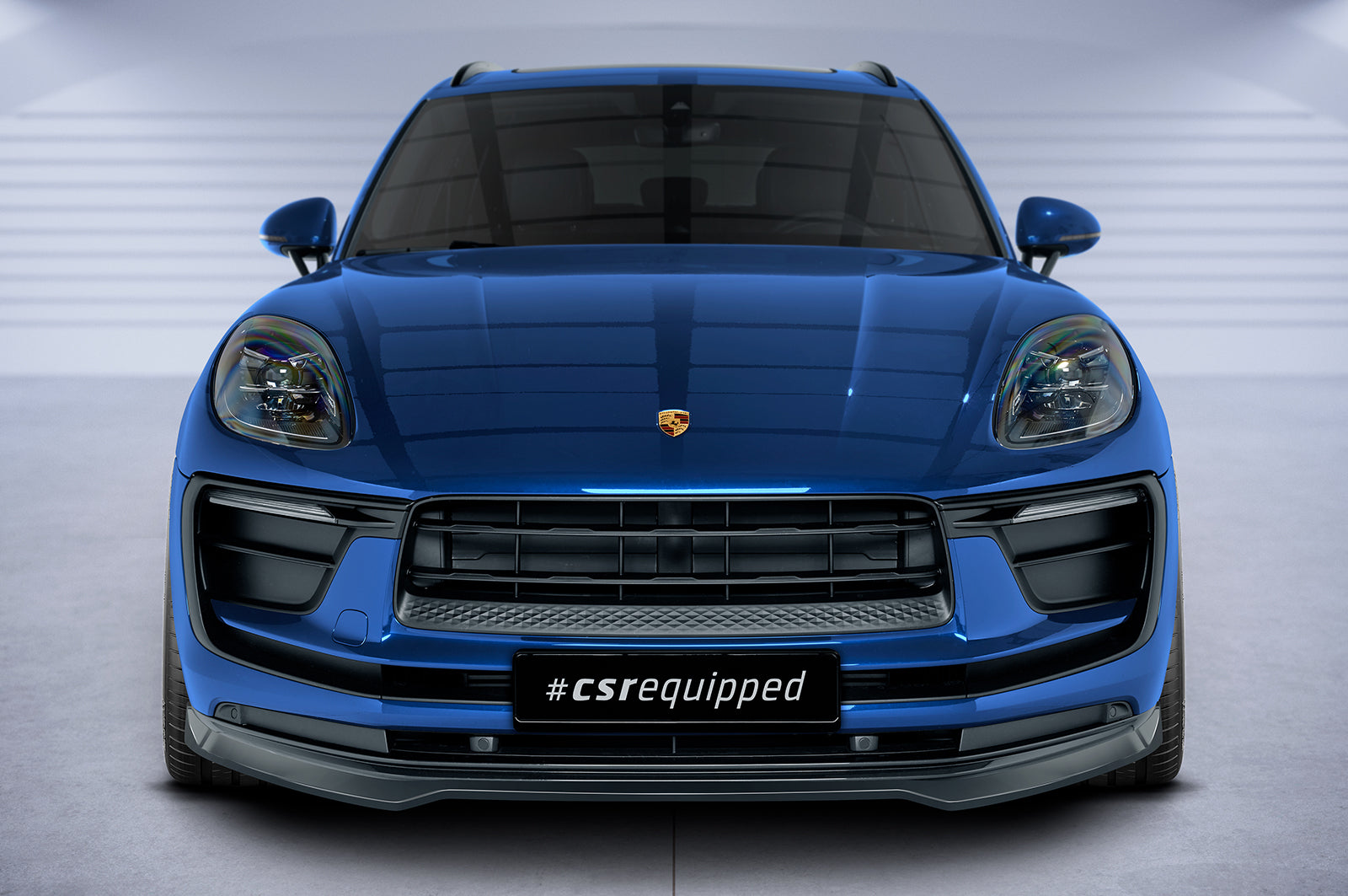 CSR Frontspoiler | Cup-Spoilerlippe mit ABE für Porsche Macan CSL608-L Unlackiert roh (Lackierung erforderlich)