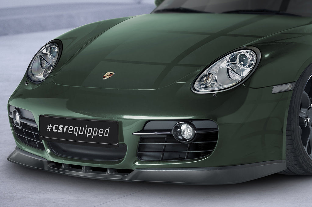 CSR Frontspoiler | Cup-Spoilerlippe mit ABE für Porsche 987c Cayman CSL609-L Unlackiert roh (Lackierung erforderlich)