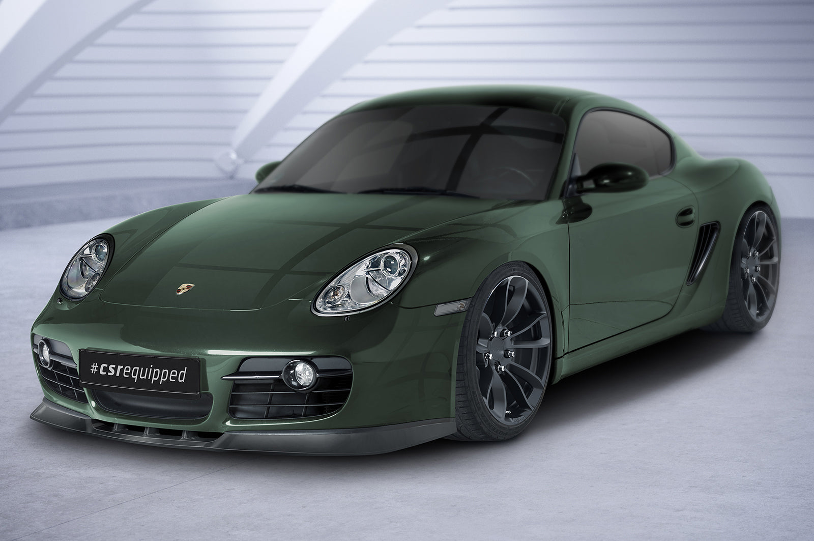 CSR Frontspoiler | Cup-Spoilerlippe mit ABE für Porsche 987c Cayman CSL609-L Unlackiert roh (Lackierung erforderlich)