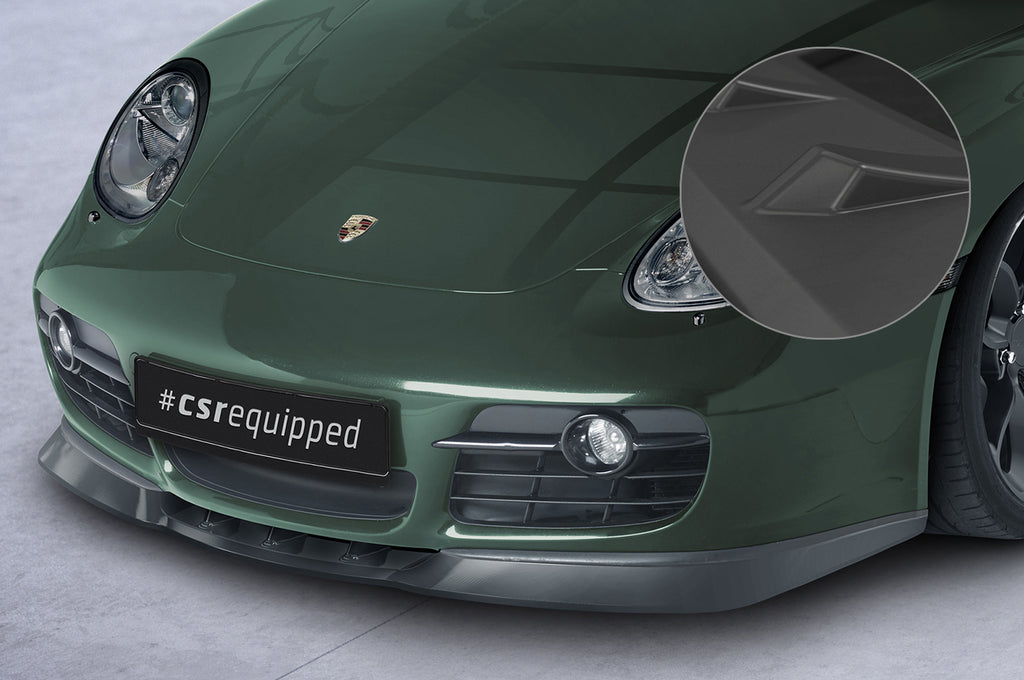CSR Frontspoiler | Cup-Spoilerlippe mit ABE für Porsche 987c Cayman CSL609-L Unlackiert roh (Lackierung erforderlich)