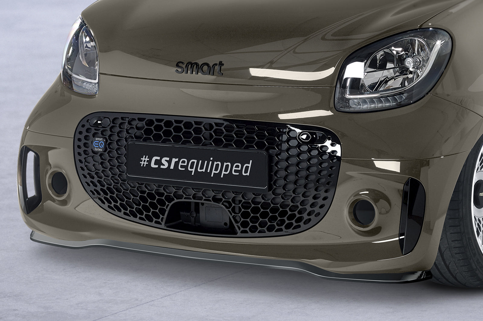 CSR Frontspoiler | Cup-Spoilerlippe mit ABE für Smart EQ fortwo (fortwo 453) CSL610-L Unlackiert roh (Lackierung erforderlich)