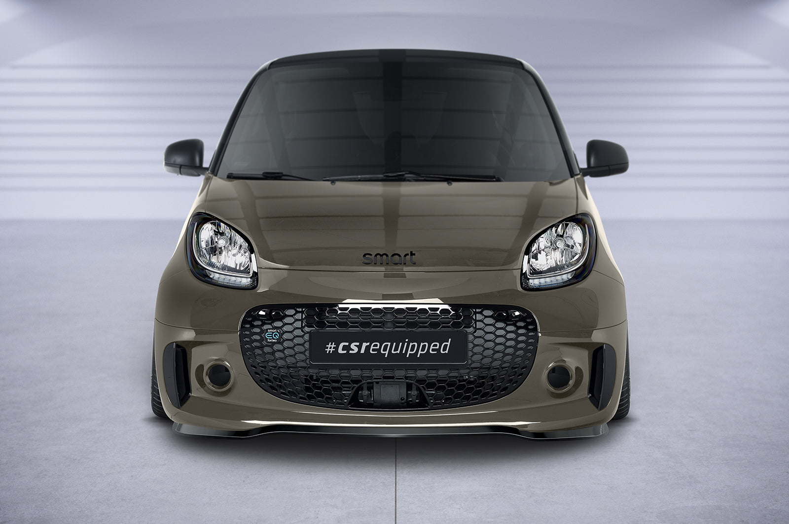 CSR Frontspoiler | Cup-Spoilerlippe mit ABE für Smart EQ fortwo (fortwo 453) CSL610-G Glossy schwarz Hochglanz (keine Lackierung erforderlich)