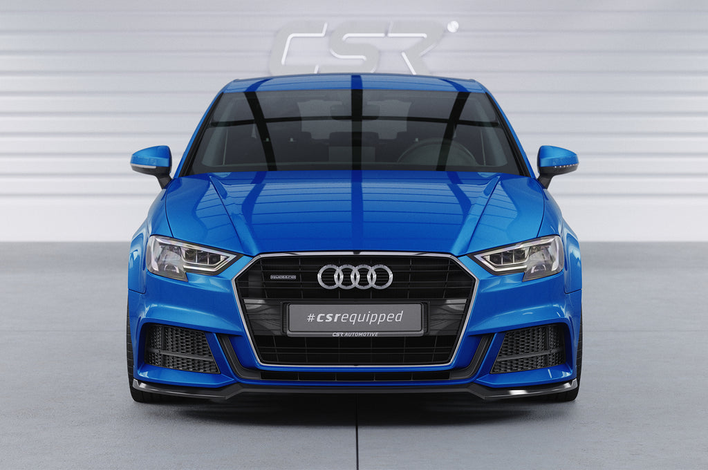 CSR Frontspoiler | Cup-Spoilerlippe mit ABE für Audi A3 S-Line / S3 8V CSL612-S Strukturiert schwarz matt (keine Lackierung erforderlich)