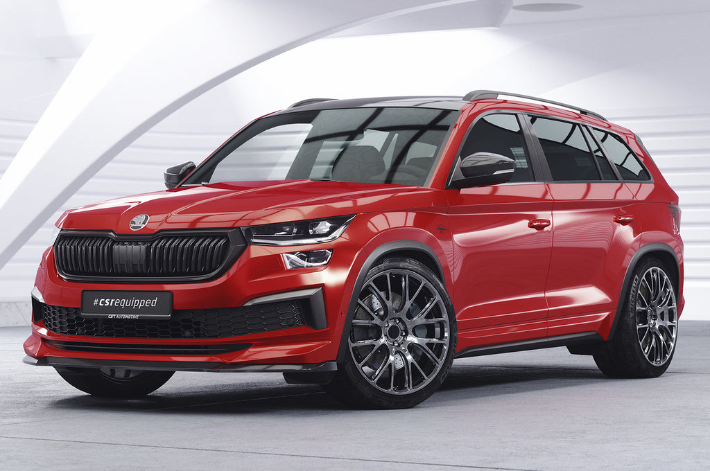 CSR Frontspoiler | Cup-Spoilerlippe mit ABE für Skoda Kodiaq CSL614-L Unlackiert roh (Lackierung erforderlich)