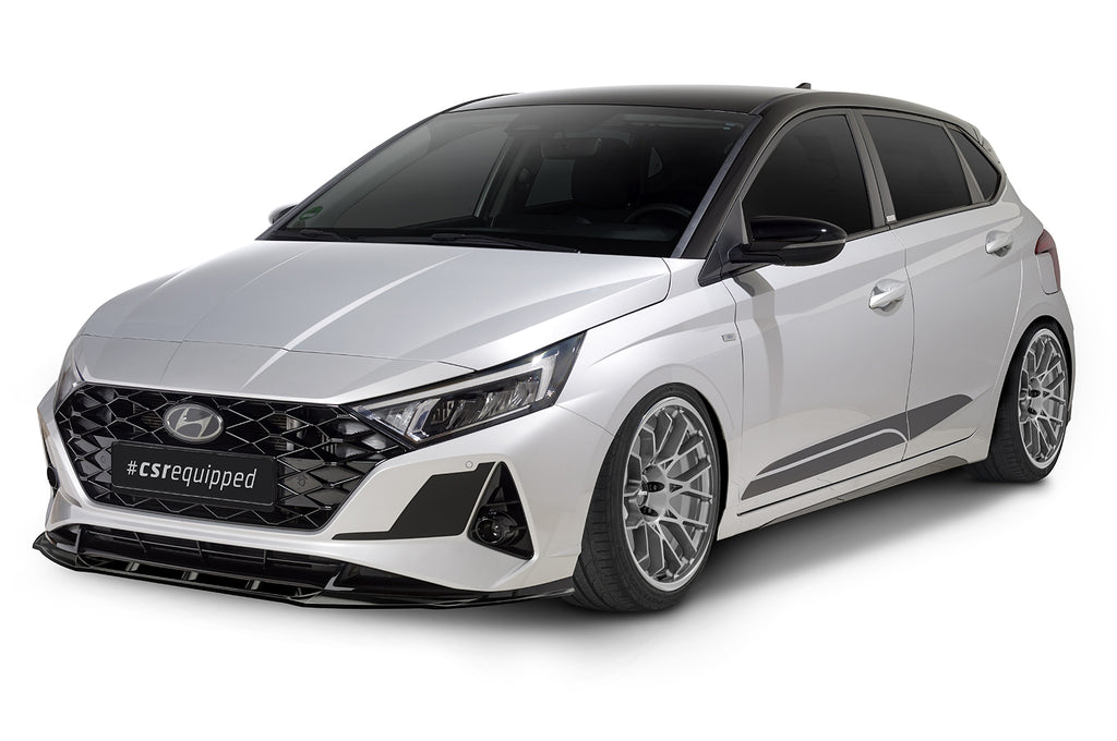 CSR Frontspoiler | Cup-Spoilerlippe mit ABE für Hyundai i20 (BC3) CSL615-G Glossy schwarz Hochglanz (keine Lackierung erforderlich)