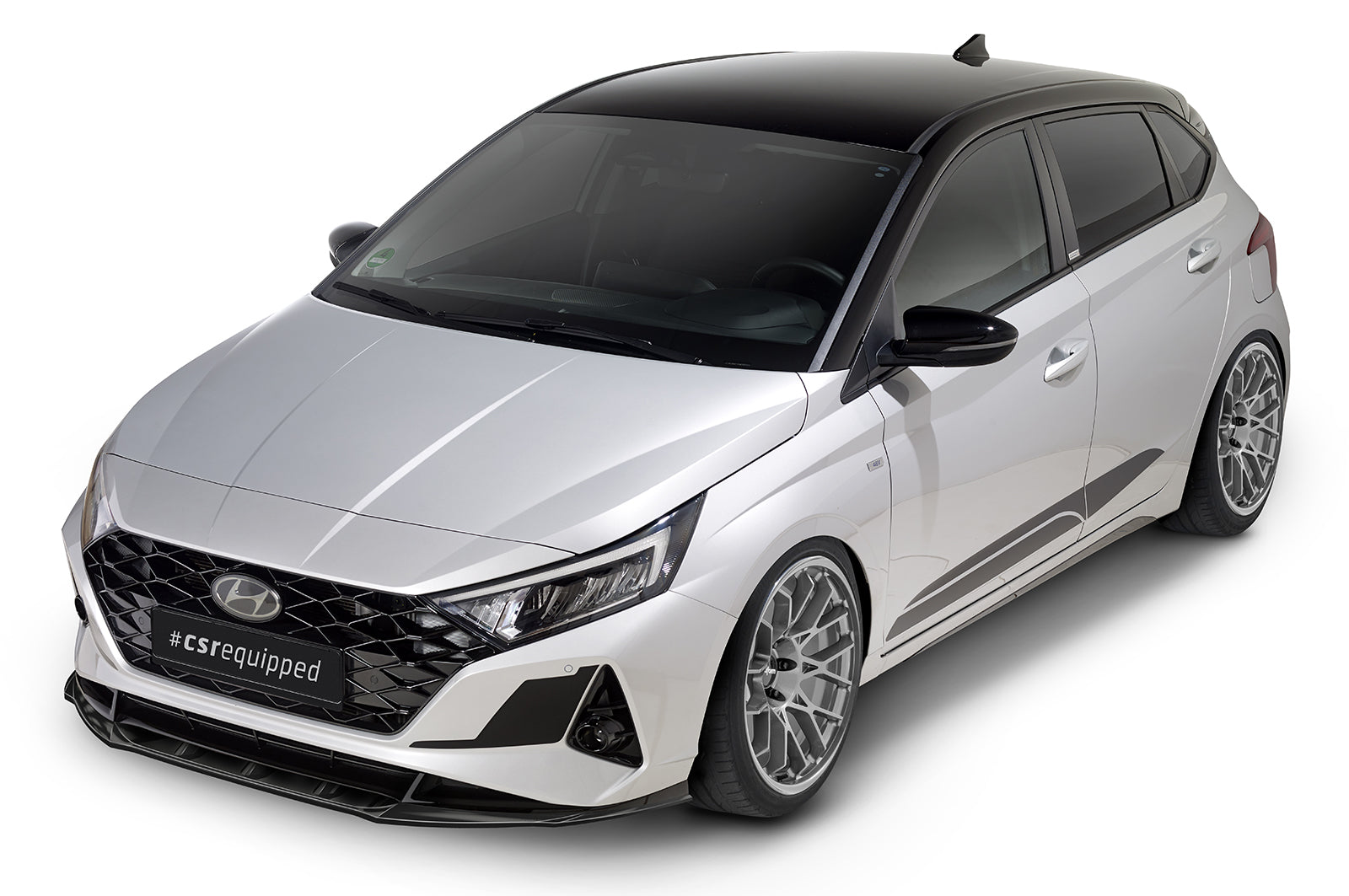 CSR Frontspoiler | Cup-Spoilerlippe mit ABE für Hyundai i20 (BC3) CSL615-S Strukturiert schwarz matt (keine Lackierung erforderlich)