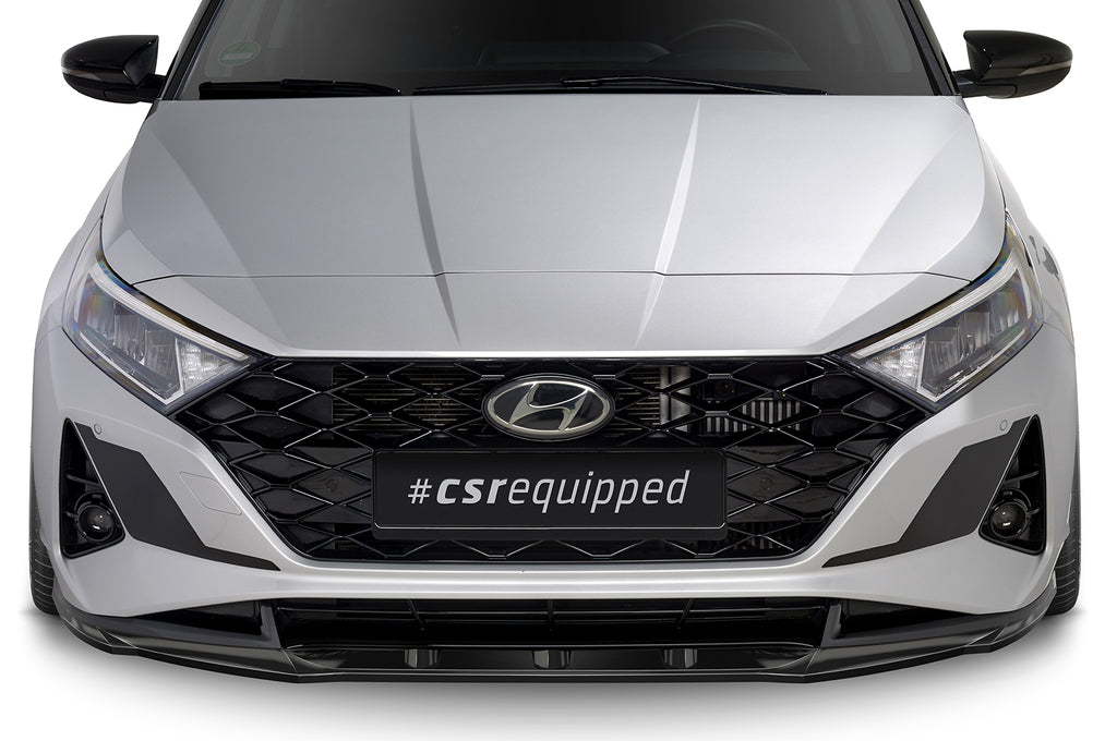 CSR Frontspoiler | Cup-Spoilerlippe mit ABE für Hyundai i20 (BC3) CSL615-G Glossy schwarz Hochglanz (keine Lackierung erforderlich)