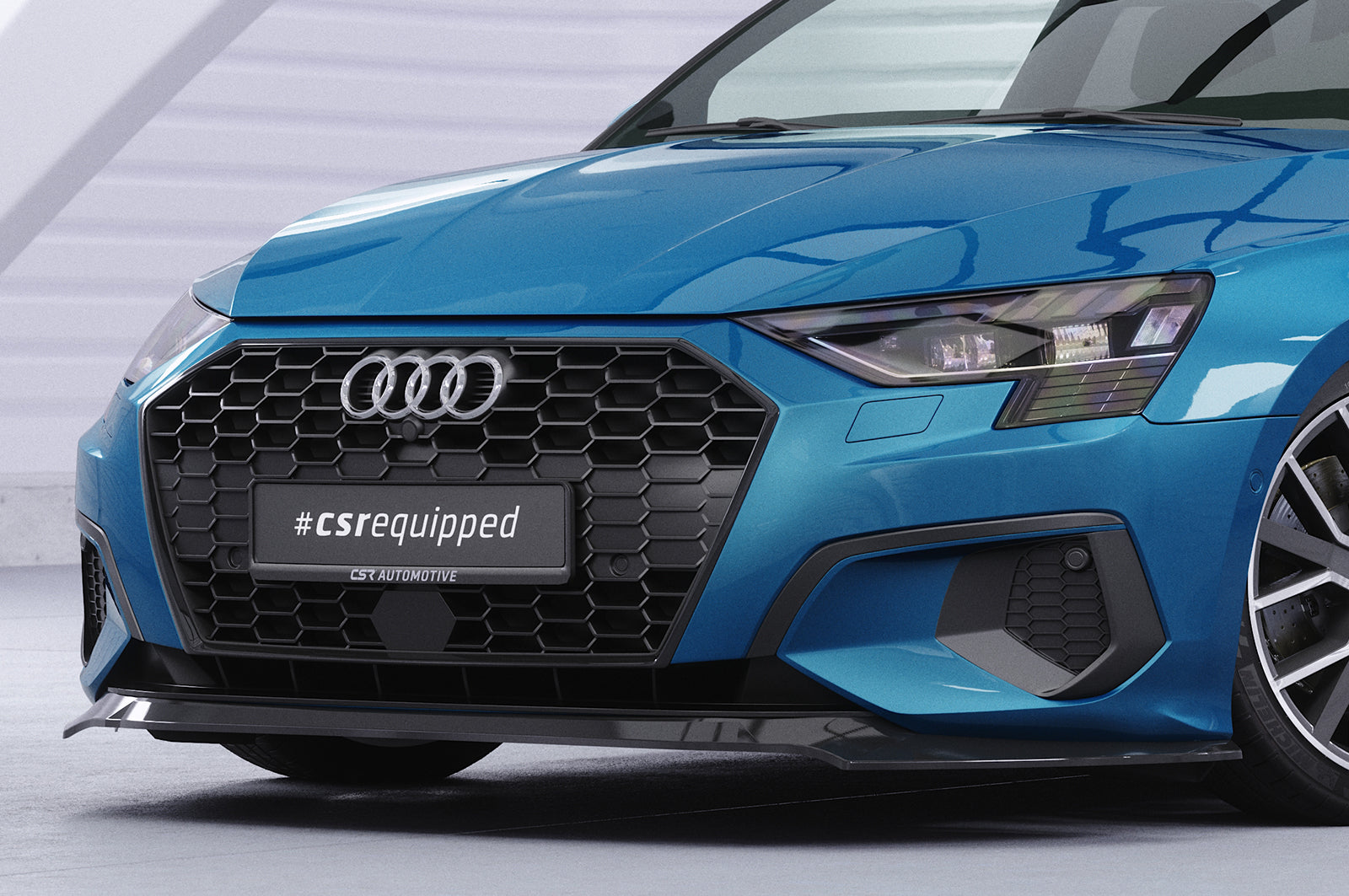 CSR Frontspoiler | Cup-Spoilerlippe mit ABE für Audi A3 8Y Limousine CSL616-L Unlackiert roh (Lackierung erforderlich)