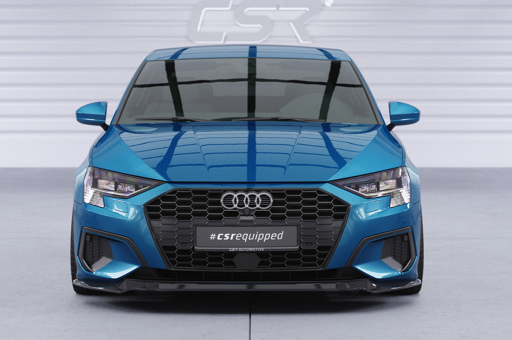 CSR Frontspoiler | Cup-Spoilerlippe mit ABE für Audi A3 8Y Limousine CSL616-L Unlackiert roh (Lackierung erforderlich)