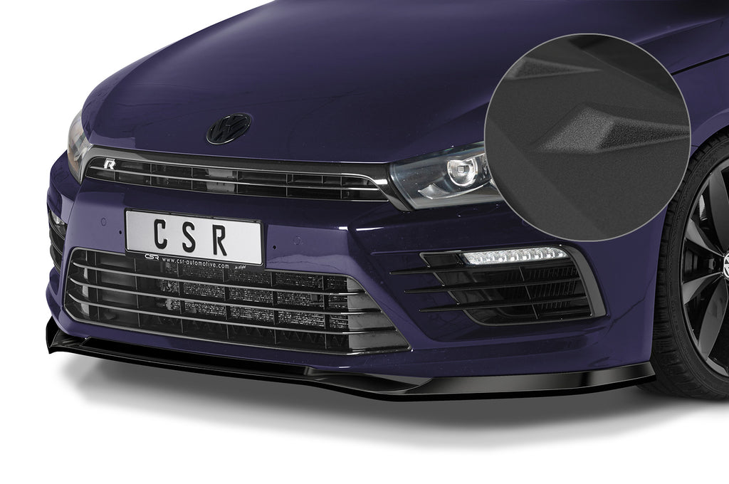 CSR Frontspoiler | Cup-Spoilerlippe mit ABE für VW Scirocco (Typ 13) R CSL617-S Strukturiert schwarz matt (keine Lackierung erforderlich)