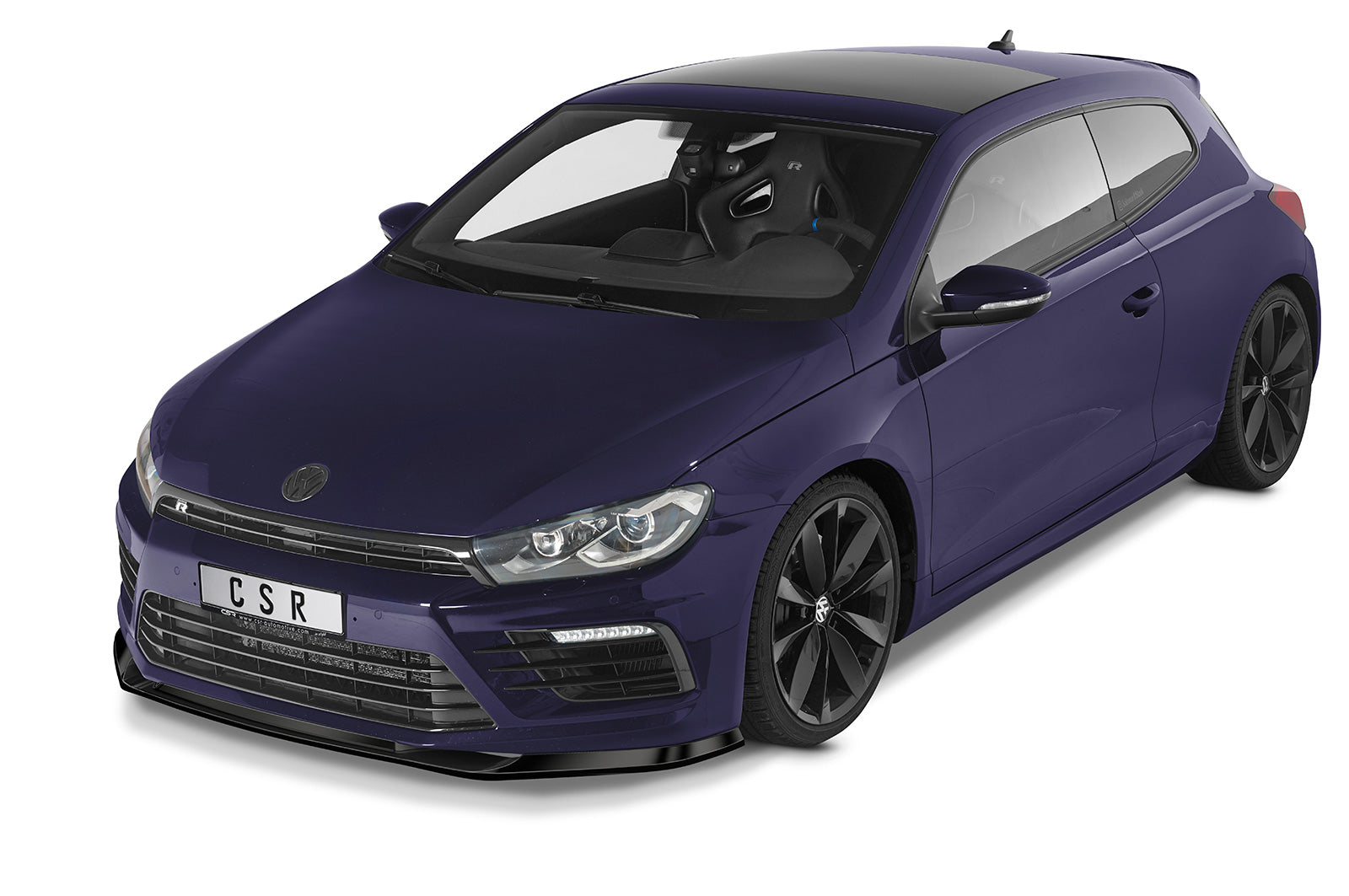 CSR Frontspoiler | Cup-Spoilerlippe mit ABE für VW Scirocco (Typ 13) R CSL617-S Strukturiert schwarz matt (keine Lackierung erforderlich)