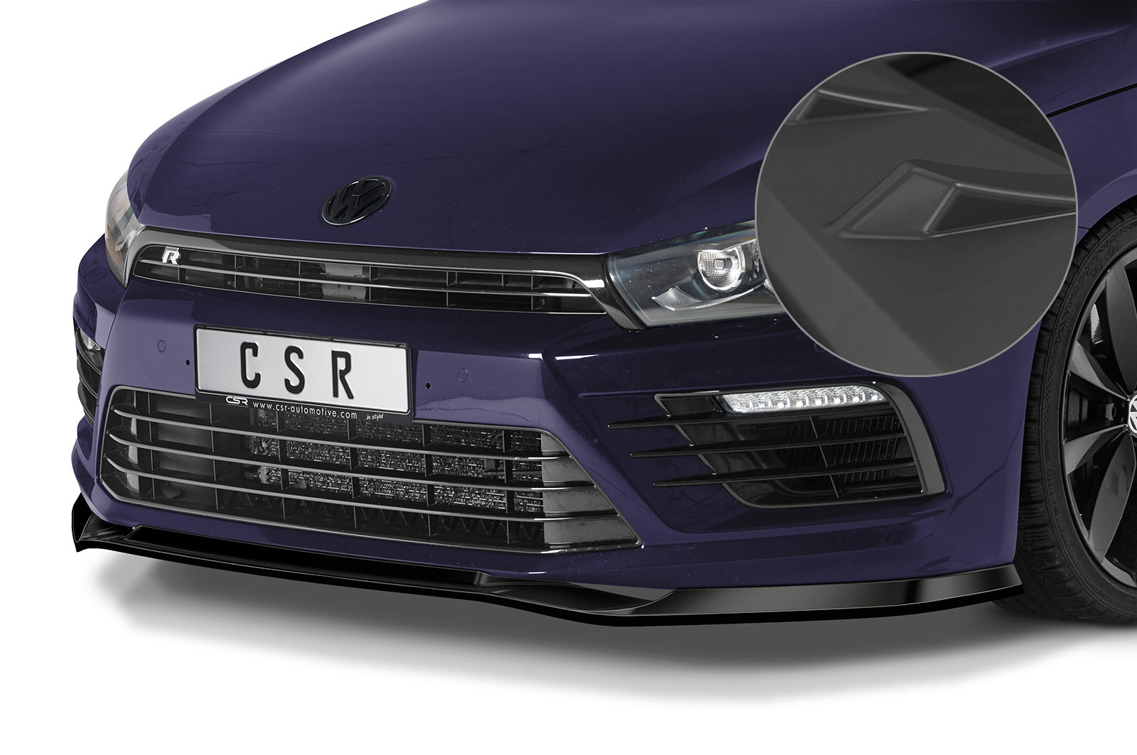CSR Frontspoiler | Cup-Spoilerlippe mit ABE für VW Scirocco (Typ 13) R CSL617-L Unlackiert roh (Lackierung erforderlich)