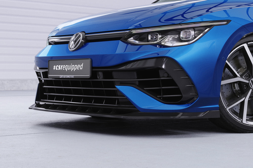 CSR Frontspoiler | Cup-Spoilerlippe mit ABE für VW Golf 8 (CD) R CSL618-S Strukturiert schwarz matt (keine Lackierung erforderlich)