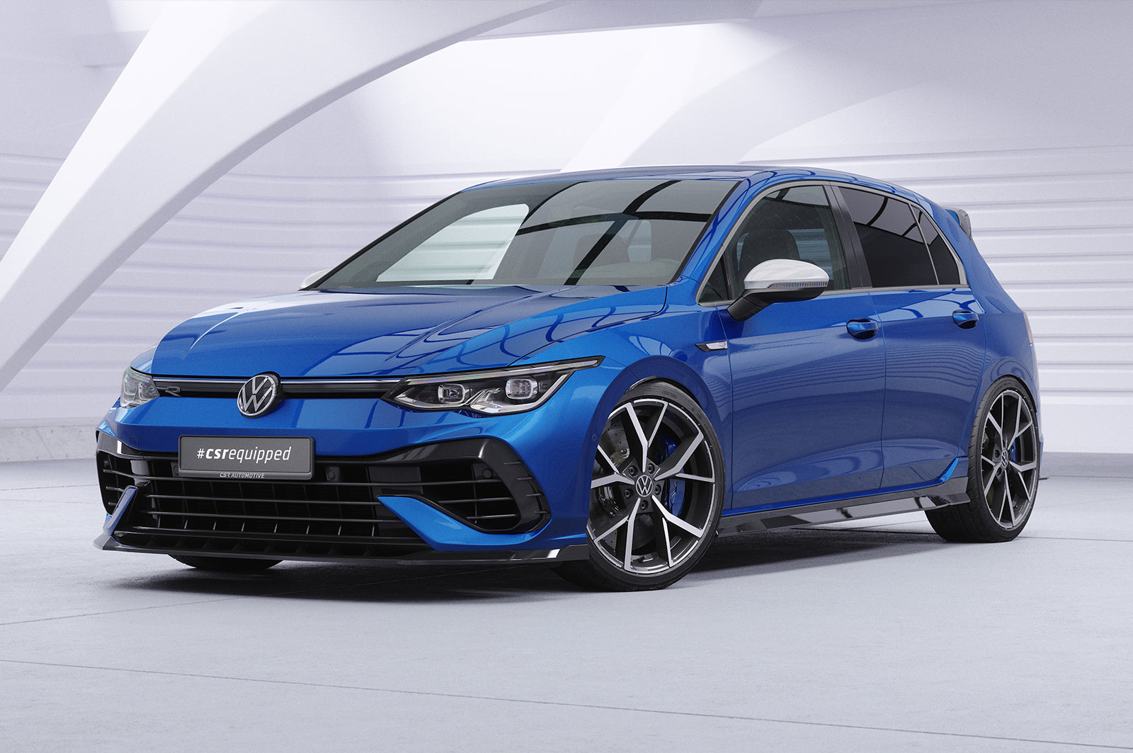 CSR Frontspoiler | Cup-Spoilerlippe mit ABE für VW Golf 8 (CD) R CSL618-C Carbon Look Hochglanz (keine Lackierung erforderlich)