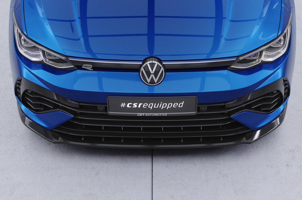 CSR Frontspoiler | Cup-Spoilerlippe mit ABE für VW Golf 8 (CD) R CSL618-C Carbon Look Hochglanz (keine Lackierung erforderlich)