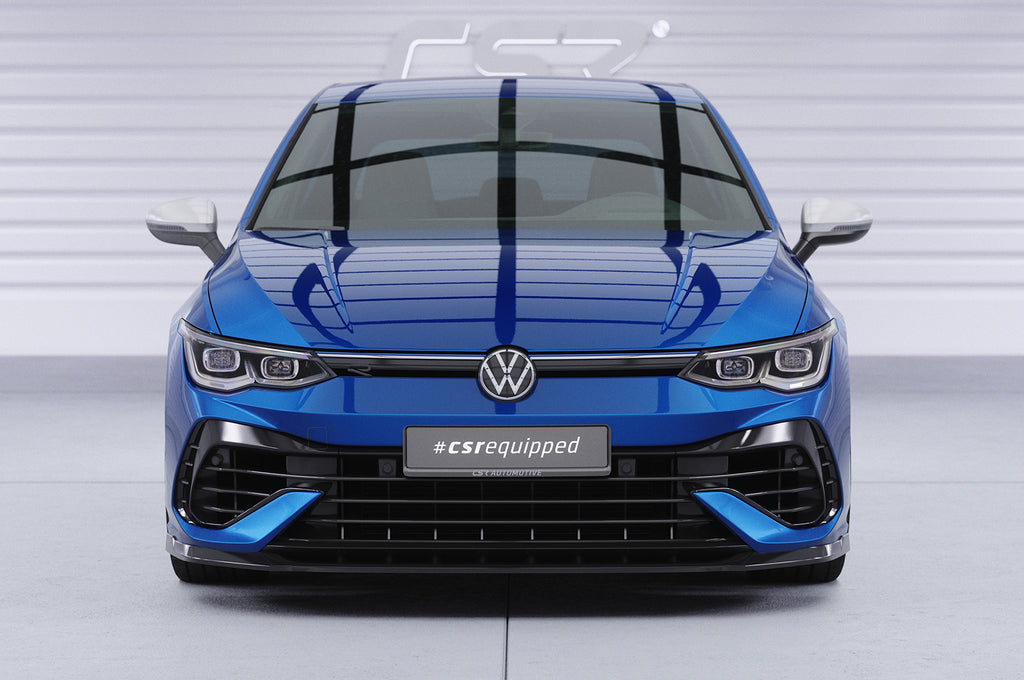 CSR Frontspoiler | Cup-Spoilerlippe mit ABE für VW Golf 8 (CD) R CSL618-S Strukturiert schwarz matt (keine Lackierung erforderlich)
