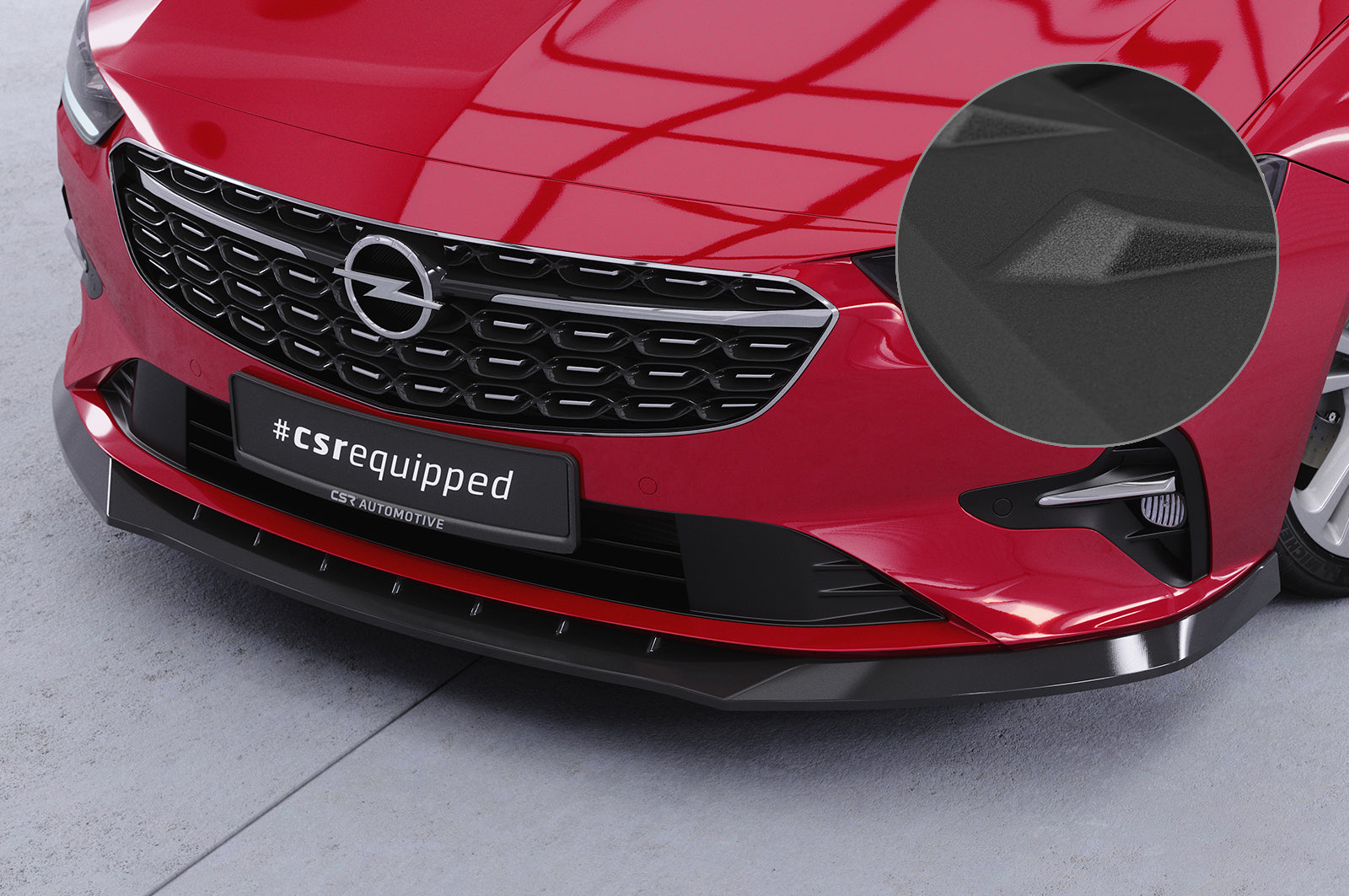 CSR Frontspoiler | Cup-Spoilerlippe mit ABE für Opel Insignia B CSL619-S Strukturiert schwarz matt (keine Lackierung erforderlich)