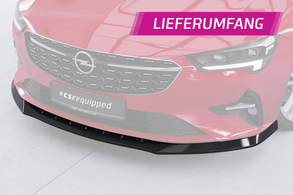 CSR Frontspoiler | Cup-Spoilerlippe mit ABE für Opel Insignia B CSL619-S Strukturiert schwarz matt (keine Lackierung erforderlich)