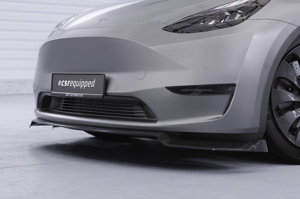 CSR Frontspoiler | Cup-Spoilerlippe mit ABE für Tesla Model Y CSL620-G Glossy schwarz Hochglanz (keine Lackierung erforderlich)