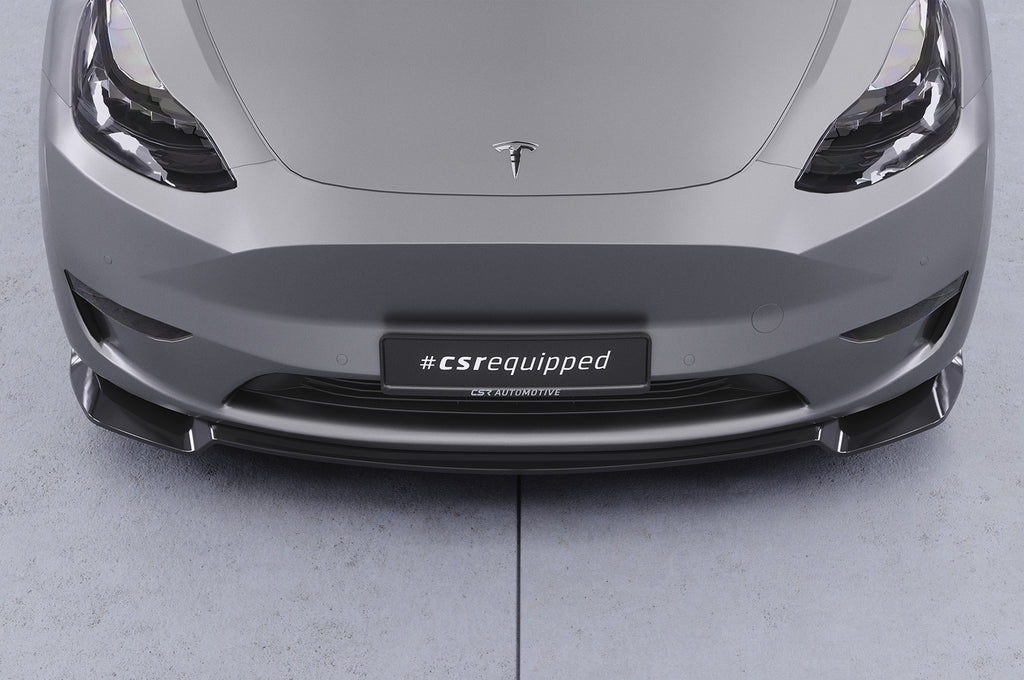 CSR Frontspoiler | Cup-Spoilerlippe mit ABE für Tesla Model Y CSL620-G Glossy schwarz Hochglanz (keine Lackierung erforderlich)