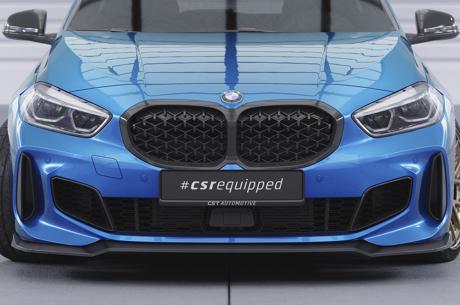 CSR Frontspoiler | Cup-Spoilerlippe mit ABE für BMW 1er F40 M-Paket CSL621-L Unlackiert roh (Lackierung erforderlich)