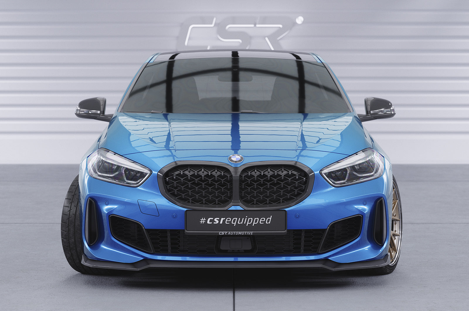 CSR Frontspoiler | Cup-Spoilerlippe mit ABE für BMW 1er F40 M-Paket CSL621-L Unlackiert roh (Lackierung erforderlich)