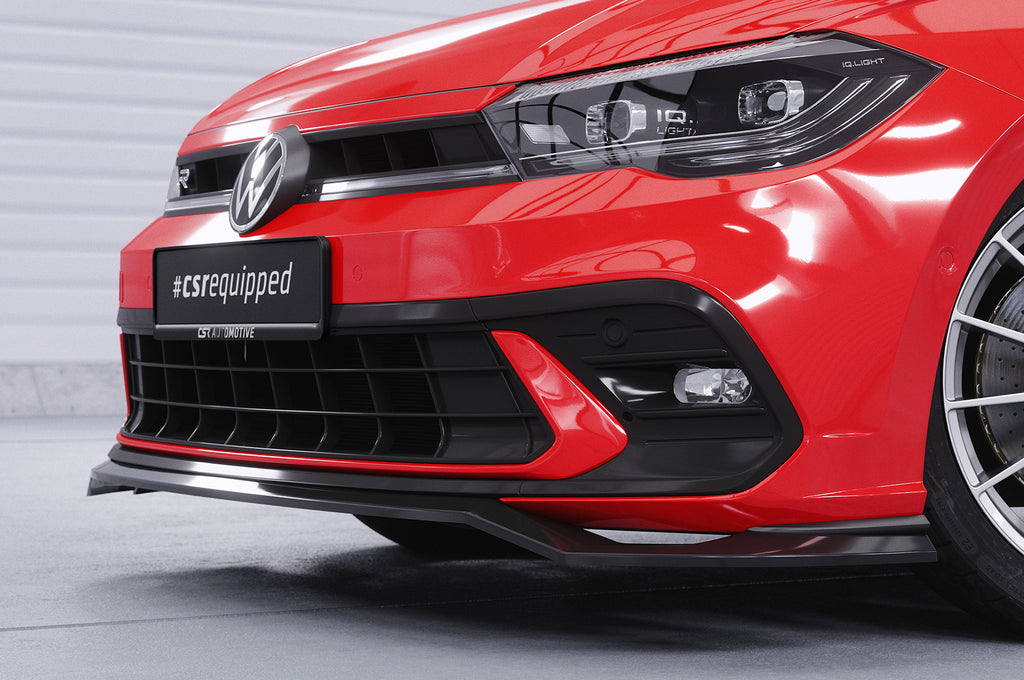 CSR Frontspoiler | Cup-Spoilerlippe mit ABE für VW Polo 6 2G (Typ AW) GTI / R-Line CSL622-G Glossy schwarz Hochglanz (keine Lackierung erforderlich)