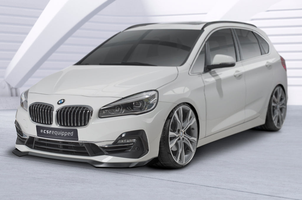 CSR Frontspoiler | Cup-Spoilerlippe mit ABE für BMW 2er (F45) Active Tourer CSL623-L Unlackiert roh (Lackierung erforderlich)