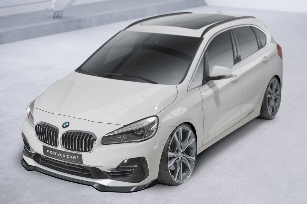 CSR Frontspoiler | Cup-Spoilerlippe mit ABE für BMW 2er (F45) Active Tourer CSL623-L Unlackiert roh (Lackierung erforderlich)