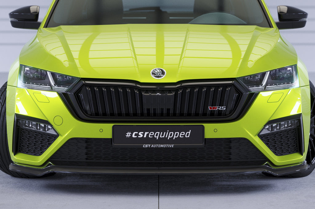 CSR Frontspoiler | Cup-Spoilerlippe mit ABE für Skoda Octavia 4 RS / RS Plus CSL624-S Strukturiert schwarz matt (keine Lackierung erforderlich)